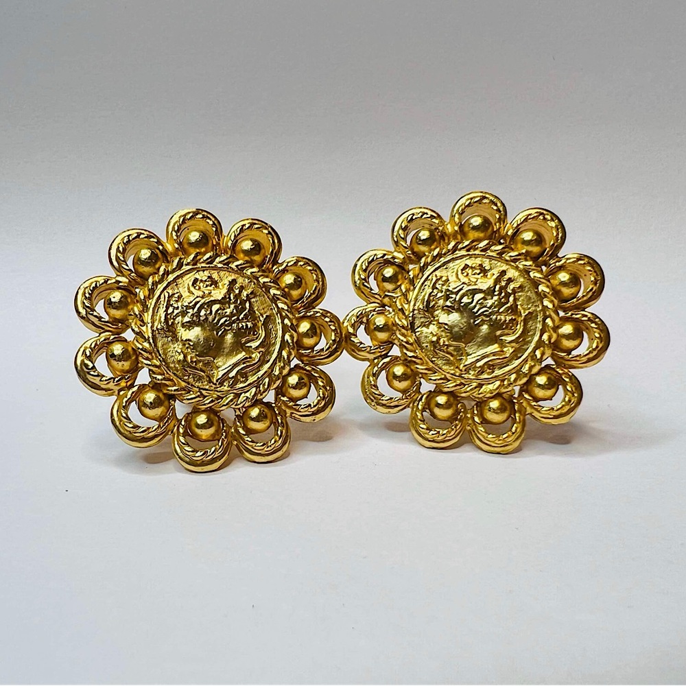 Vintage Art Deco Coin Earrings